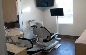 A treatment room at SmileBuilders, Inc. Cosmetic, Surgical and General Dentistry.